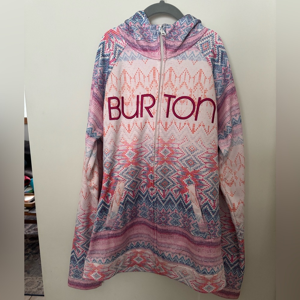 Women’s Burton Fleece Lined Zip Up Snowboard Hoodie - Size Medium